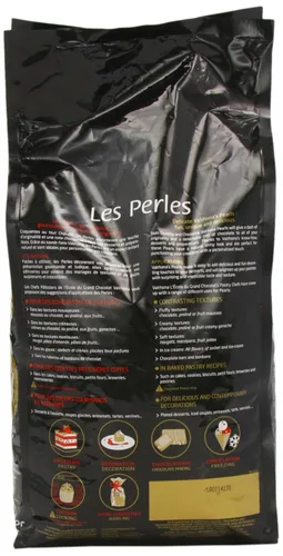 Vista 2 de Valrhona "Les Perles Craquantes" perlas de cereales crunchy recubiertas de chocolate de leche, caramelo saboreado, 36% cacao, 6.6lbs.6.6lb.