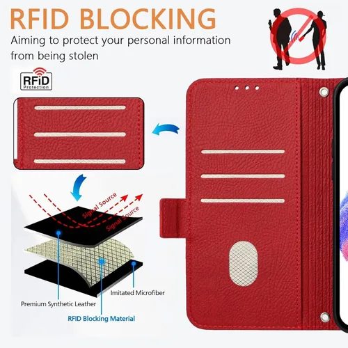 Vista 3 de for Nothing CMF Phone 1 - Funda para teléfono y protector de pantalla con bloqueo RFID, ranura para tarjetas, soporte en relieve para mujer, funda