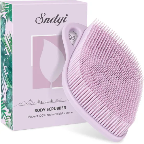 Vista 10 de Sndyi Exfoliante Corporal de Silicona, Exfoliante Corporal Suave para Piel Sensible, Exfoliante de Ducha en Forma de Hoja para el Cuerpo con Cerdas