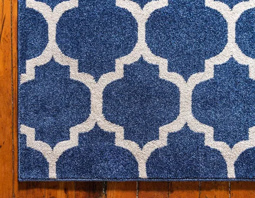 Vista 9 de Unique Loom Trellis Collection - Alfombra de área de Filadelfia, rectangular de 2 pies 2 pulgadas x 3 pies, color morado y marfil