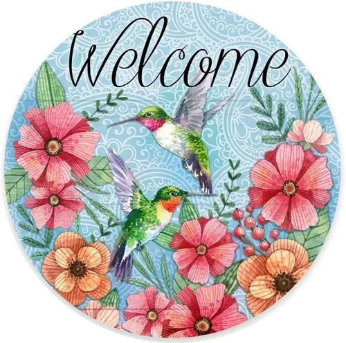 Vista 7 de Letrero de metal de aluminio con texto en inglés "Home Sweet Home" para decoración de verano, impermeable, preperforado, para puerta delantera