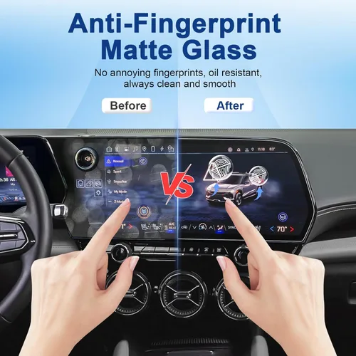 Vista 4 de Paquete de 2 protectores de pantalla mate antirreflejos para Blazer EV 2024-2026, para Chevy Blazer EV (17.7 pulgadas Navi+11 pulgadas Dash)