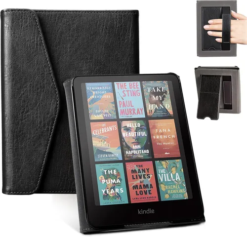 CoBak Funda con Soporte Premium para Kindle Paperwhite y Kindle Colorsoft de 7 pulgadas y Kobo con correa de mano, activación/suspensión automática,