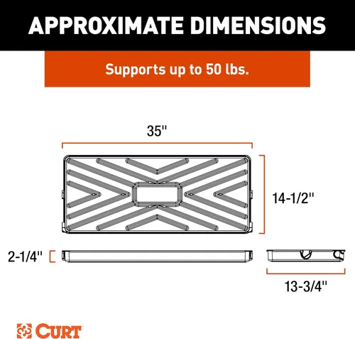 Vista 3 de CURT 18425 Pakka Cargo Caddie - Bandeja organizadora para respaldo de asiento, 34" x 14