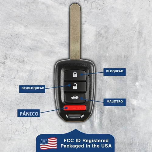 Vista 6 de Control remoto para llavero Honda 2013-2015 (MLBHLIK6-1T)
