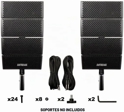 Vista 7 de Earthquake Sound DJ-Array Gen2 - Sistema de altavoces Line Array de 4 x 4 pulgadas, juego de 2, color negro
