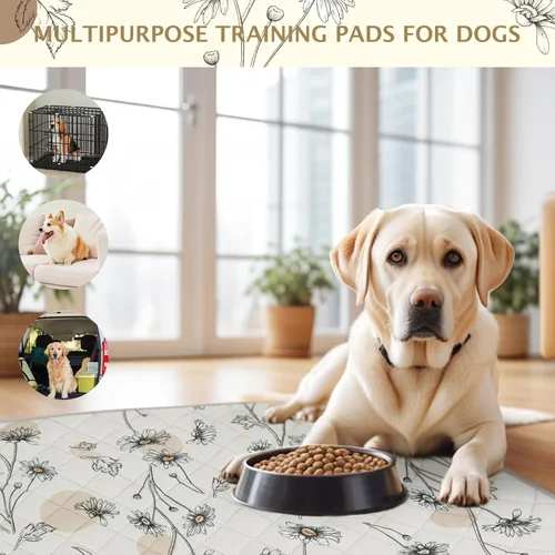 Vista 3 de IEUUMLER Almohadillas lavables para orina para perros, paquete de 2 almohadillas antideslizantes e impermeables, almohadillas de parto
