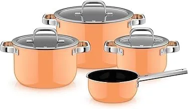 WMF Fusiontec Mineral Pro 0519405290 - Juego de cacerolas de 4 piezas, duradero, resistente a los arañazos, cocinas de inducción, aptas para todo