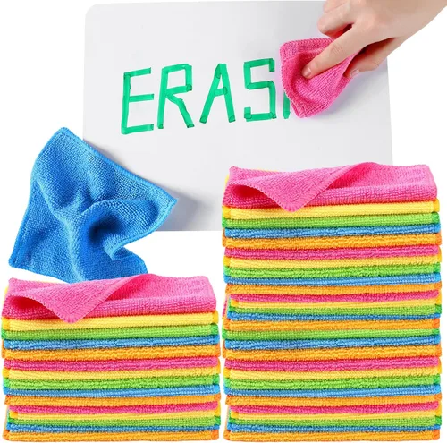 Vista 8 de Tanlade Paño de Limpieza de Microfibra Trapos de Limpieza Razonables Toallas de Cocina Toallas de Microfibra para Coches Paño de Limpieza de Tiza