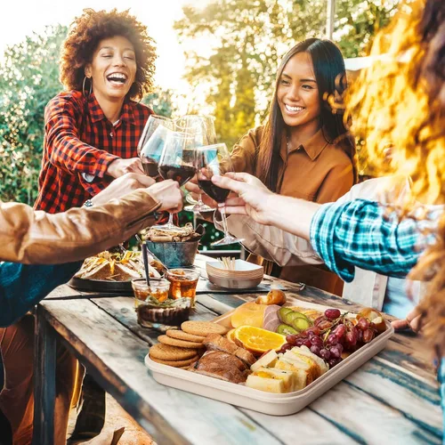Vista 5 de Bandeja hermética para aperitivos con tapa de tabla de cortar, recipiente a prueba de fugas para preparar alimentos y servir con bandeja de drenaje
