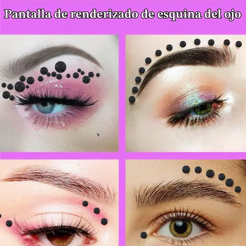 Vista 6 de 1799 calcomanías de gemas, diamantes de imitación autoadhesivos, brillantes redondos de acrílico para manualidades, 4 hojas, 4 tamaños, negro