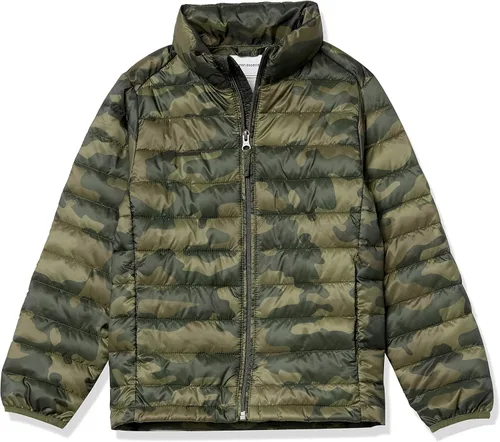 Vista 18 de Amazon Essentials Chaqueta ligera, resistente al agua, con capucha, acolchada y plegable para niños y niñas pequeñas
