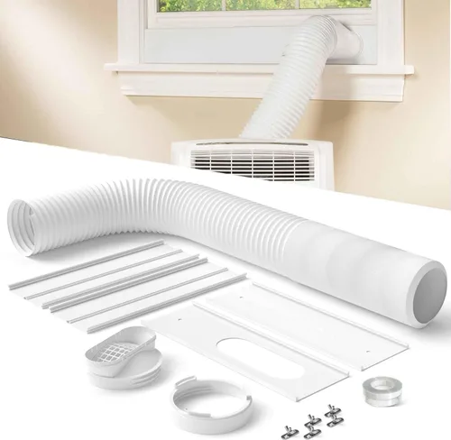 Vista 8 de Kit de ventilación de aire acondicionado portátil con manguera de escape de 82 pulgadas de largo, 5.9 pulgadas de diámetro, 15 piezas de sello