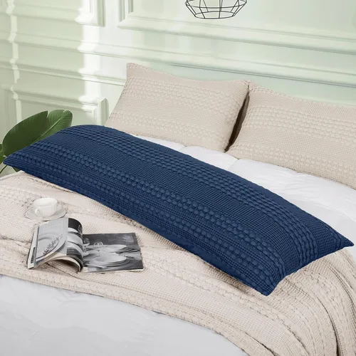 Vista 220 de PHF - Fundas de almohada 100% algodón con tejido gofre europeo, 26 x 26 pulgadas, 2 unidades para decoración elegante del hogar, para cama, sin