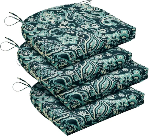 Vista 39 de downluxe - Juego de 2 cojines impermeables para sillas de exterior y muebles de patio, con correas, de espuma de alta densidad, para asiento al aire