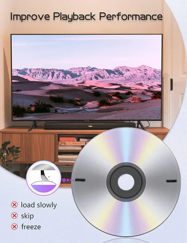 Vista 3 de Elook Kit limpiador de reproductor de CD, disco de limpieza de lentes láser para reproductor de CD/VCD/DVD, con paño de microfibra y almohadilla