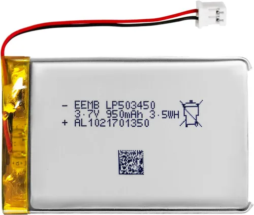 Vista 10 de EEMB 3.7V Lipo Batería 95mAh 222036 Batería de iones de polímero de litio Batería recargable de polímero de iones de litio con conector JST