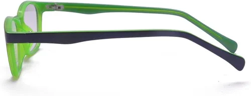 Vista 3 de ALWAYSUV Lentes de lectura transparentes con bloqueo de luz azul para niños, color verde