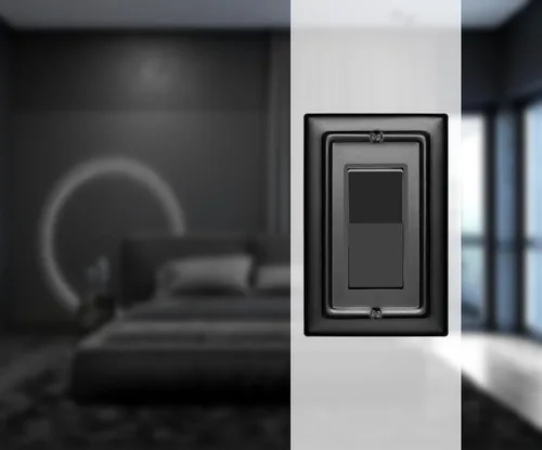 Vista 2 de Monarch Abode Placa de Pared Basculante de 1-Gang, Placa de Pared de Metal Decorativa Arquitectónica para Interruptor Individual, Placa Decorativa