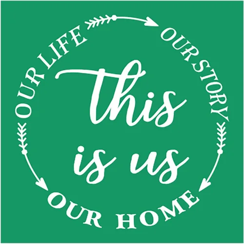 Vista 6 de JAJADO Plantillas de pantalla de seda, 5 unidades, diseño de dulce hogar, serigrafía, transferencia de malla, plantillas adhesivas reutilizables