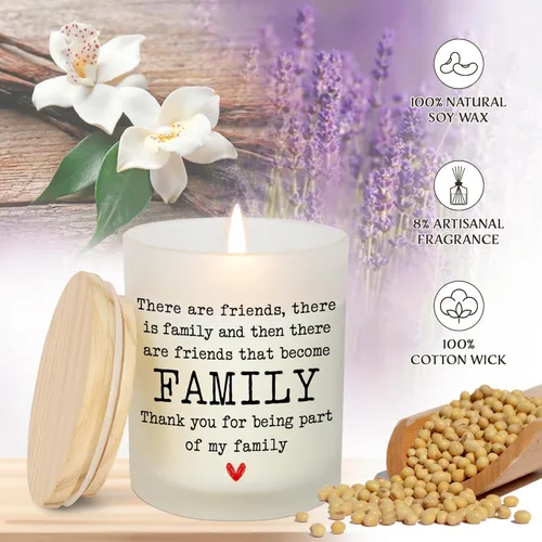 Vista 2 de TEEZWONDER Regalos de cumpleaños para mejores amigas – Vela de lavanda vainilla de larga duración de 10 onzas – Regalos de cumpleaños de amistad