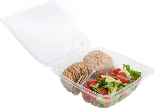 Vista 11 de Smygoods Recipientes de postre (paquete de 25 – 6 x 6 x 3) contenedores de plástico desechables para alimentos, contenedor de alimentos transparente