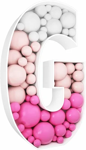 Vista 7 de Kit de bricolaje de letras de globos mosáicos de 2 pies de alto, letra A, letras rellenables con marco para decoración de fondo de fiesta