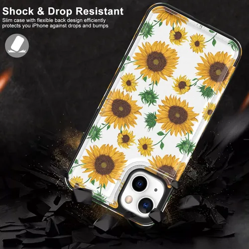 Vista 806 de LETO para iPhone 15 Pro Funda tipo cartera - Tapa tipo folio con patada - Diseños de moda - Tarjetero - Funda protectora para mujeres y niñas - 6.1