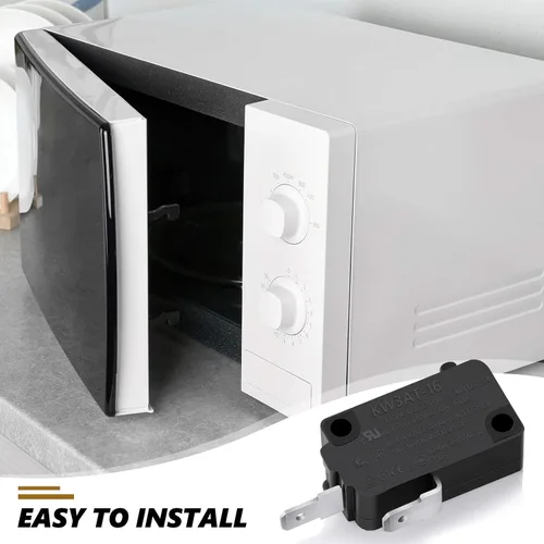 Vista 4 de Weewooday 4 interruptores de puerta de horno de microondas KW3AT-16 piezas de repuesto compatibles con SZM-V16-FD-63 SZM-V16-FA-63 3B73362F