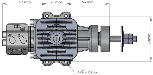 Vista 2 de DLE Motor de gasolina DLE20 para 20cc RC modelo de avión nave mundial