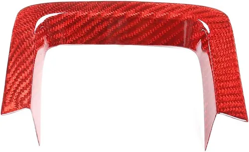 Vista 3 de Marco de decoración del volante del coche de fibra de carbono real para Range Rover Sport Velar 2014-2017