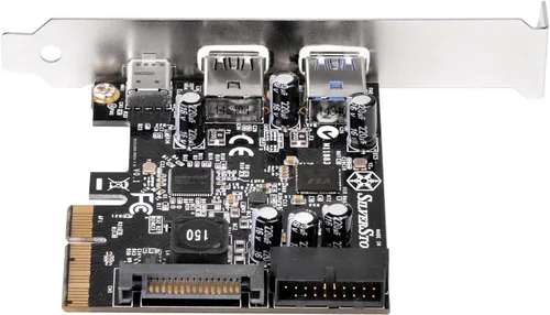 Vista 4 de SilverStone Technology Silverstone Tarjeta PCIe USB 3.1 y 3.0 con conector externo tipo C e interno de 19 pines ECU05 Componentes Otros