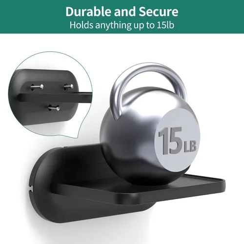 Vista 5 de HomeMount Echo Show 5 Soporte de Pared - Soporte de pared para hogar inteligente que ahorra espacio, compatible con Google Nest Hub y altavoces Negro