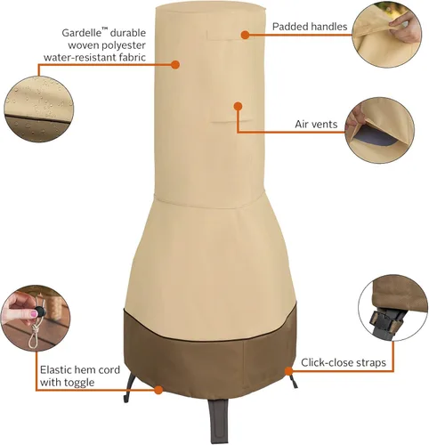 Vista 4 de Classic Accessories Veranda Cubierta para Chiminea Resistente al Agua de 22 Pulgadas, Fundas para Muebles de Patio
