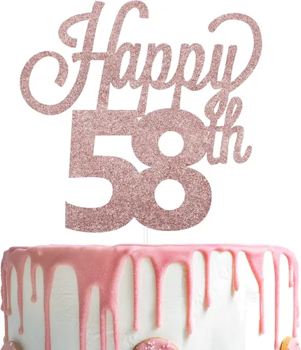 Vista 60 de LINGTEER - Decoración para pastel con texto "Happy Birthday 100", color negro