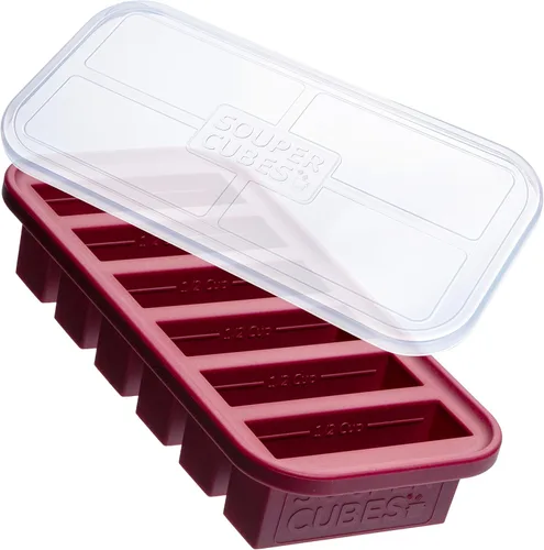 Vista 11 de Souper Cubes - Molde de silicona para congelador de 1/2 taza, perfecto para almacenar sopas, salsas, jugos, postres, preparación de batidos y más