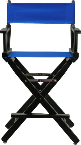 Vista 333 de Casual Home - Silla de director de 24.0 in, marco negro, con lona azul marino, altura de mostrador