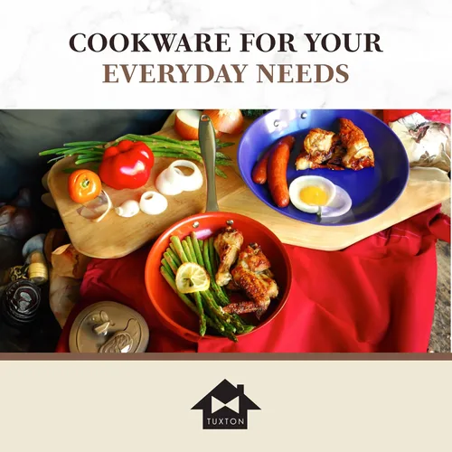 Vista 7 de Tuxton Home Concentrix - Sartenes antiadherentes de color, 8 pulgadas/11 pulgadas, verde cilantro