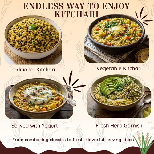 Vista 8 de Pride Of India - Paquete de 6 - Mezcla de arroz basmati integral indio y cocari de lentejas - Superalimento proteico, tarro de 1.5 libras