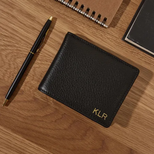 Vista 3 de Leatherology Cartera Bifold Delgada para Hombres Cartera Delgada de Bolsillo Frontal con 6 Ranuras para Tarjetas, Compartimento para Billetes y 2