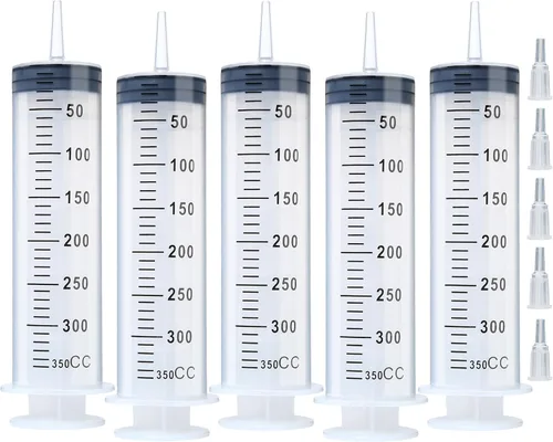 Vista 9 de Paquete de 5 jeringas de plástico de 30ml con tapa, jeringa estéril empaquetadas individualmente para laboratorios, medición de líquidos