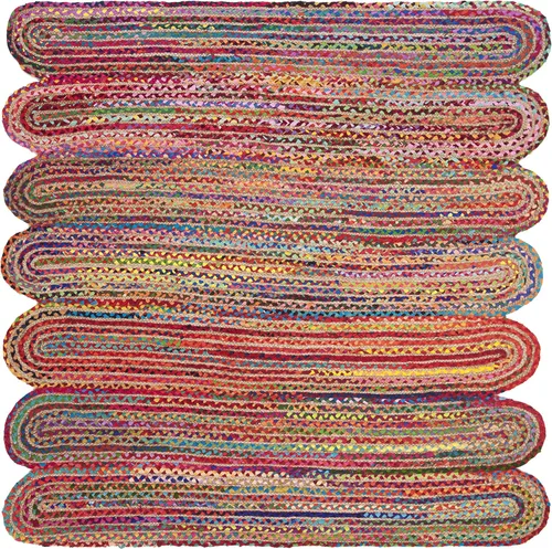 Vista 11 de SAFAVIEH Cape Cod Collection CAP208L - Alfombra de pasillo trenzada hecha a mano de yute y algodón de 2 pies 3 pulgadas x 8 pies, color azul