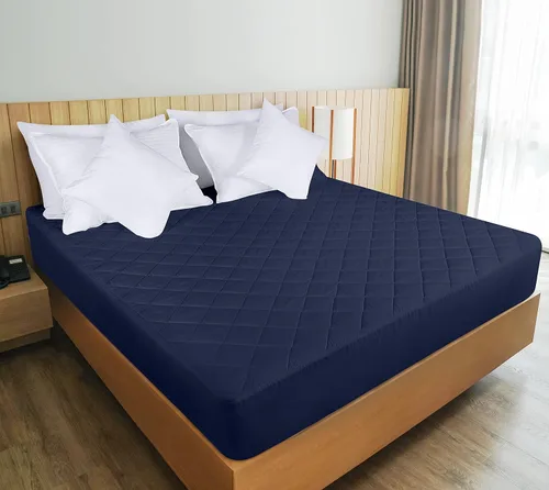 Vista 6 de Utopia Bedding - Cubrecolchón acolchado y ajustado, tamaño individual, protector y cubierta elástica para colchón con bolsillo profundo que se Azul