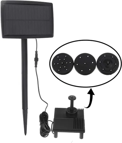 Bomba de filtro de estanque de agua con energía solar de 1.5 W para el jardín del hogar Fuentes sumergibles del tanque de peces Bomba de agua solar