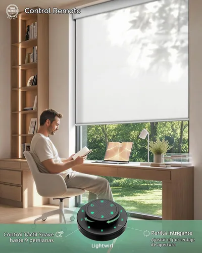 Vista 4 de Yoolax Persianas motorizadas con control remoto, persianas inteligentes