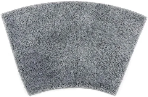 Vista 6 de Seavish Tapete de baño de lujo gris, peludo y curvo, de 18 x 30 pulgadas, antideslizante, de microfibra, suave, absorbente, para ducha