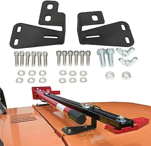 Vista 10 de Soportes de capó de elevación alta para Jeep Jack Mount JK 2007-2018, soporte de montaje de gato todoterreno Hi Lift Jack Mount