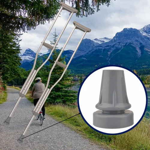 Vista 5 de Puntas de muletas antideslizantes para muletas, accesorios para muletas, puntas de muletas antideslizantes de repuesto para muletas, almohadillas