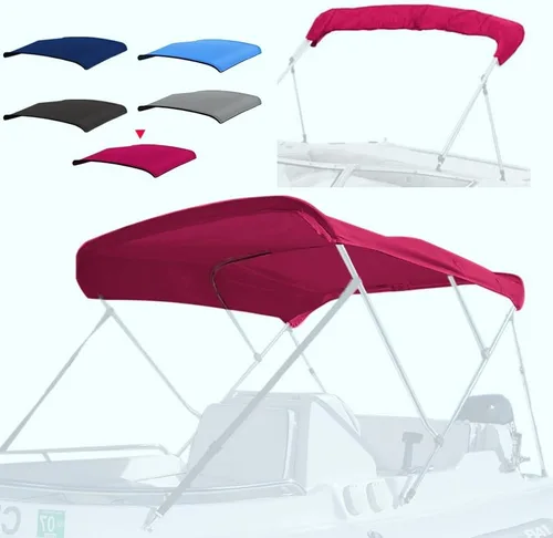 Vista 12 de 4 Bow Marine Grade Bimini Top Replacement Cover, Heavy-Duty Waterproof and UV-Proof Boat Canopy, Fade and Crack Resistant Easy Install Zipper