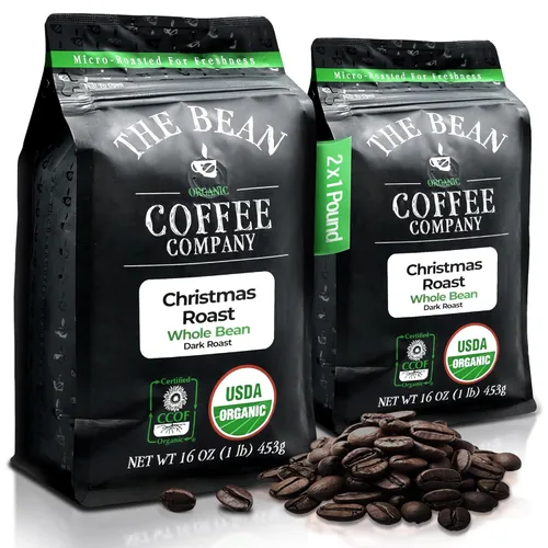 Vista 24 de The Bean Organic Coffee Company Suzi's Power Bean, tostado oscuro, café en grano entero, bolsa de 16 onzas
